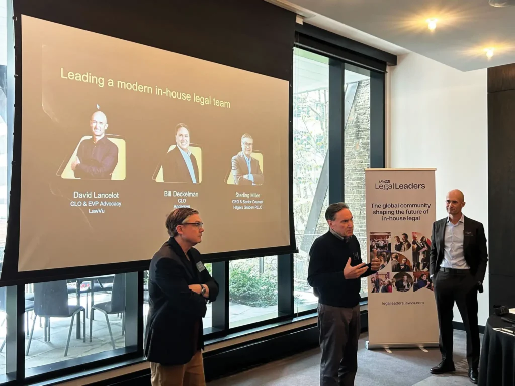 Co-hosts Sterling Miller, Bill Deckelman, and David Lancelot at the Chicago Retreat